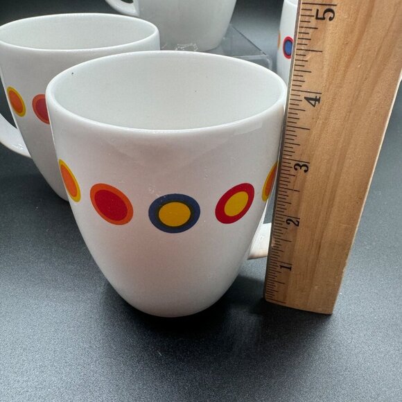 Corelle 11oz Mug Hot Dots set of 4 like new - Picture 6 of 7